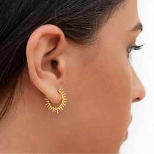 Philos New York S925 Sterling Silver 18K Gold Plated Small Earrings